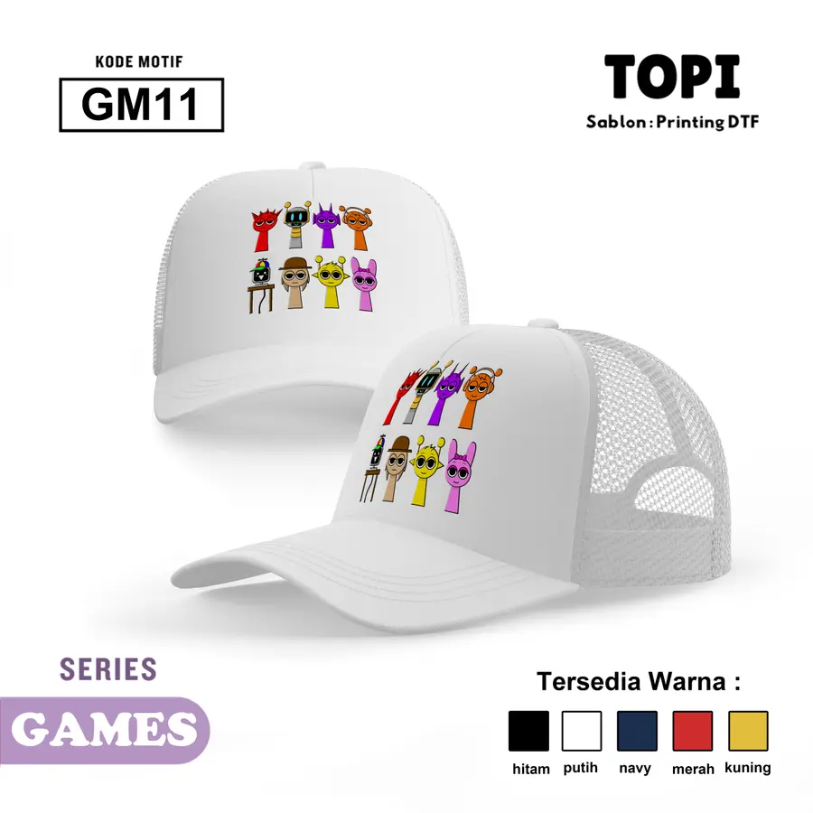 GM11 - Topi [Varian: Hitam]