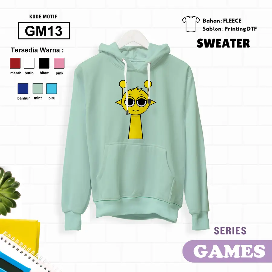 GM13 - Sweater Kids Fleece Panjang [Varian: L (5-6 y) / Biru]