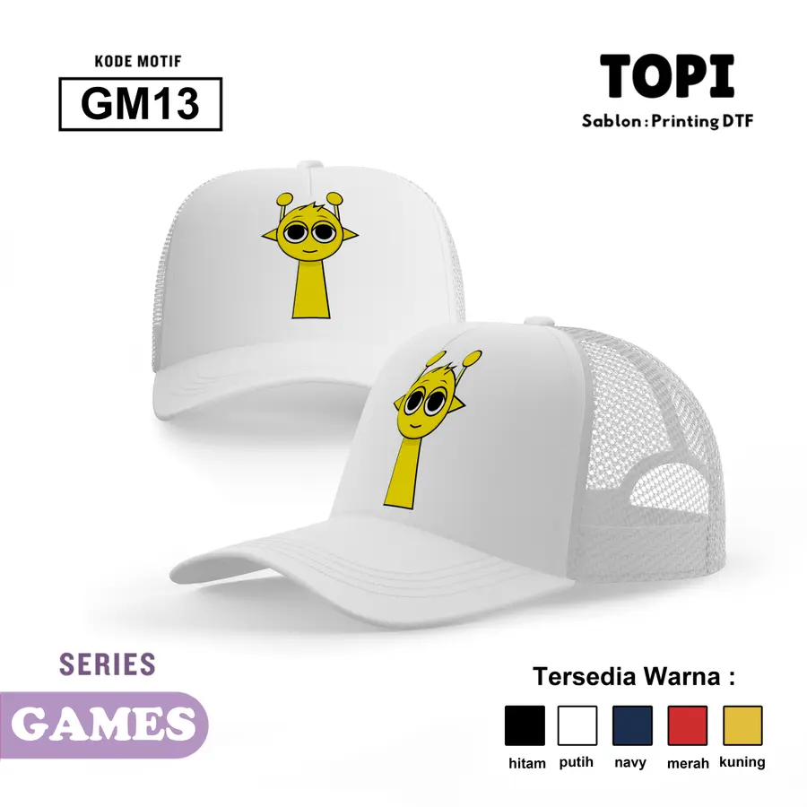 GM13 - Topi [Varian: Hitam]