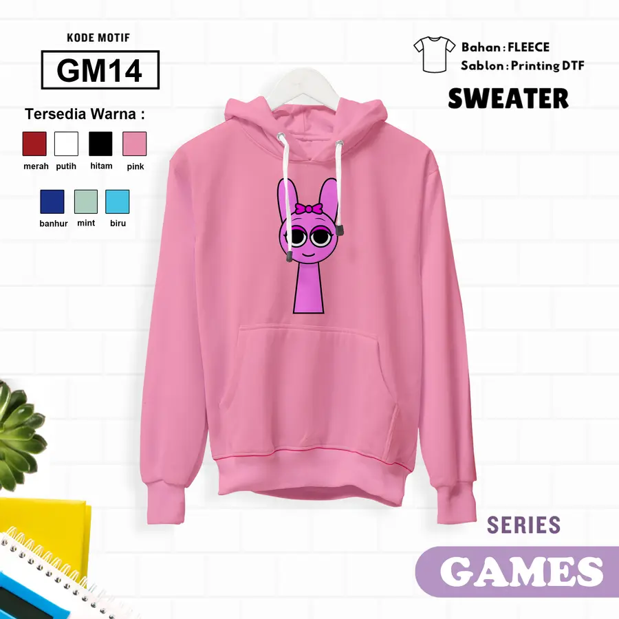GM14 - Sweater Kids Fleece Panjang [Varian: L (5-6 y) / Biru]
