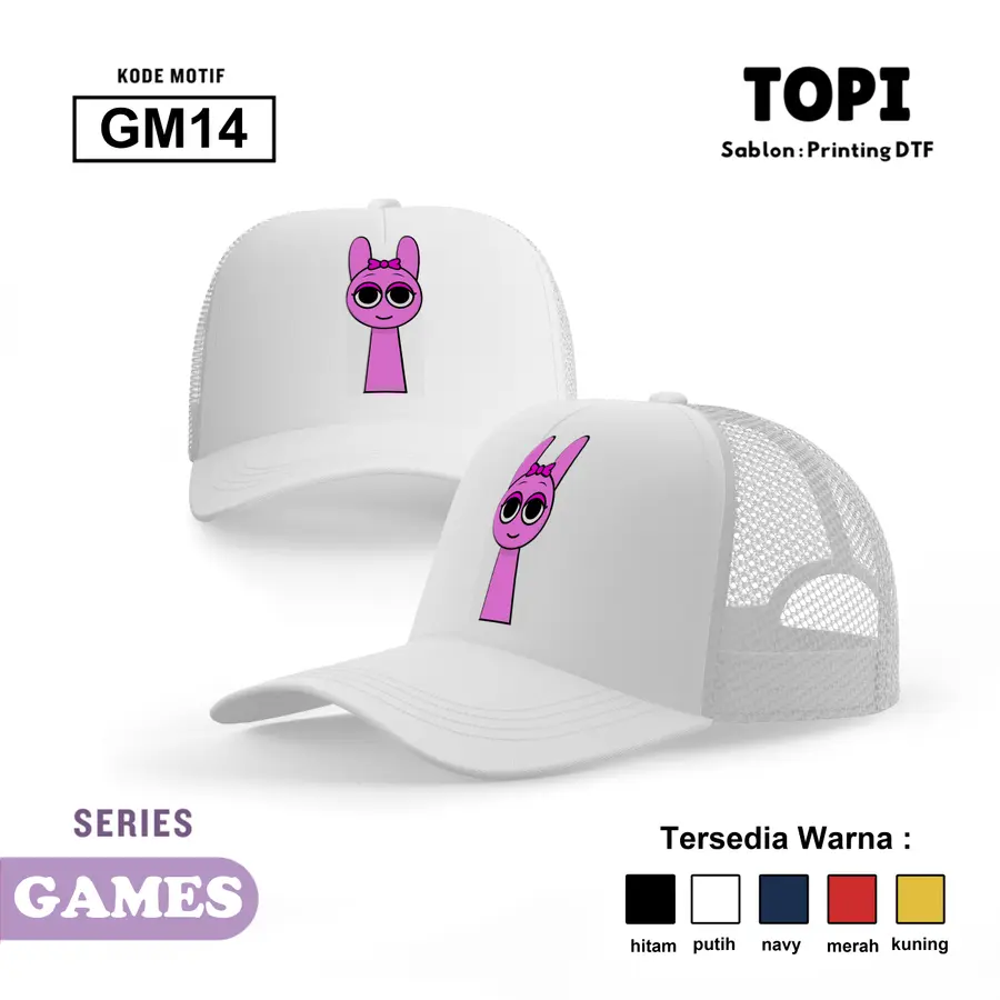 GM14 - Topi [Varian: Hitam]