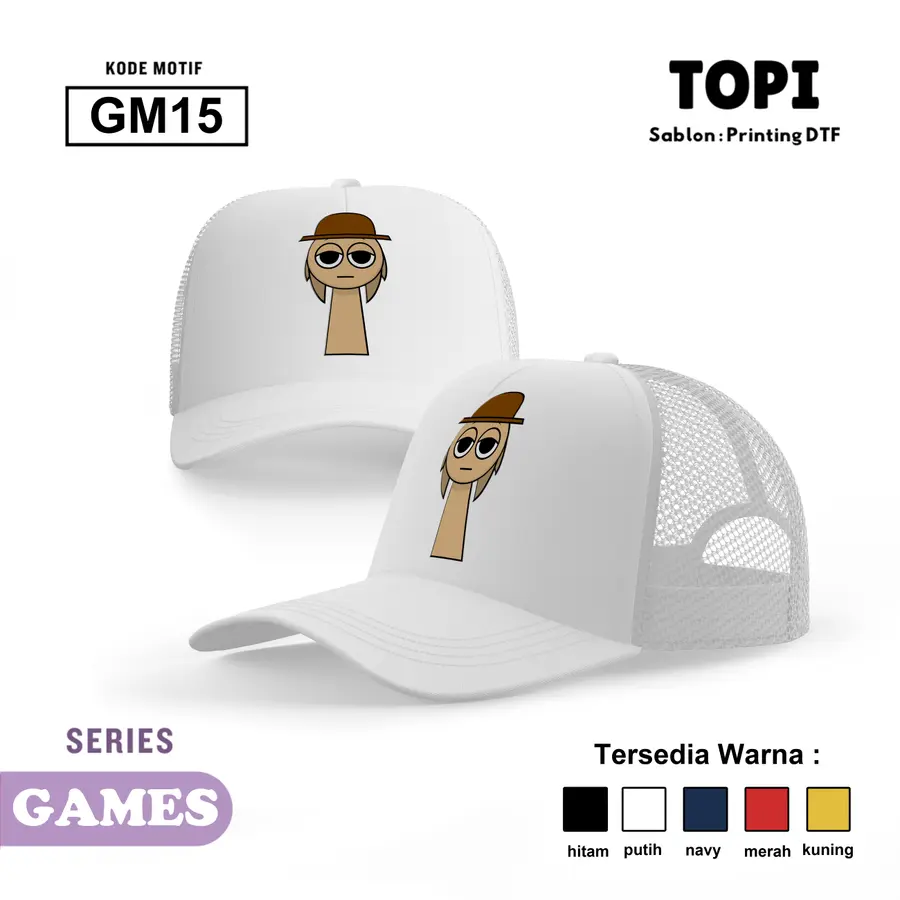 GM15 - Topi [Varian: Hitam]