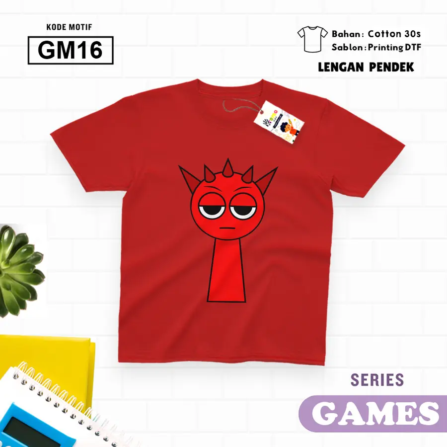GM16 - Kaos Dewasa Cotton 30s Pendek [Varian: M / Biru Turkish]