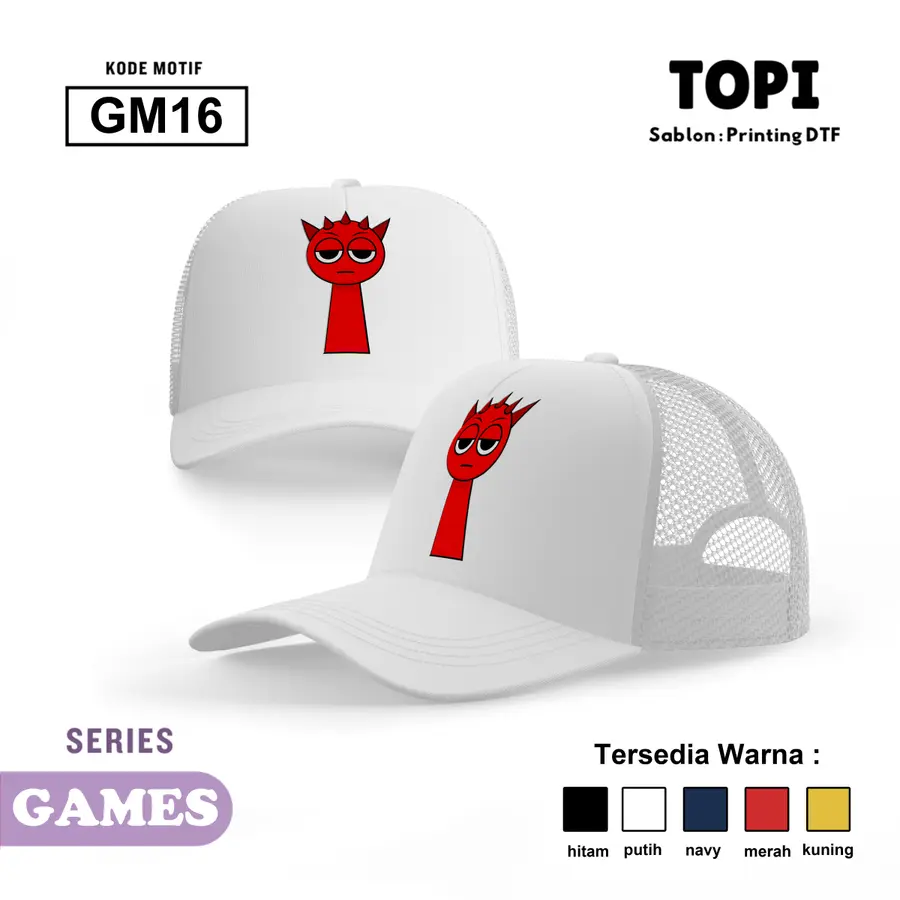GM16 - Topi [Varian: Hitam]