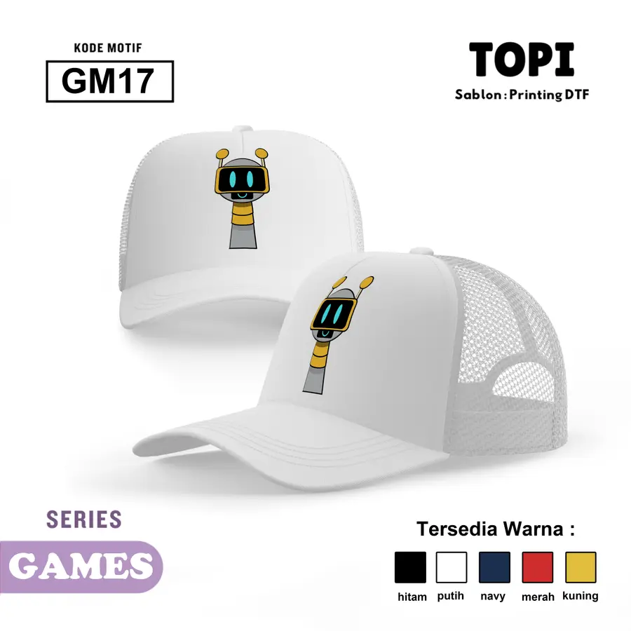 GM17 - Topi [Varian: Hitam]