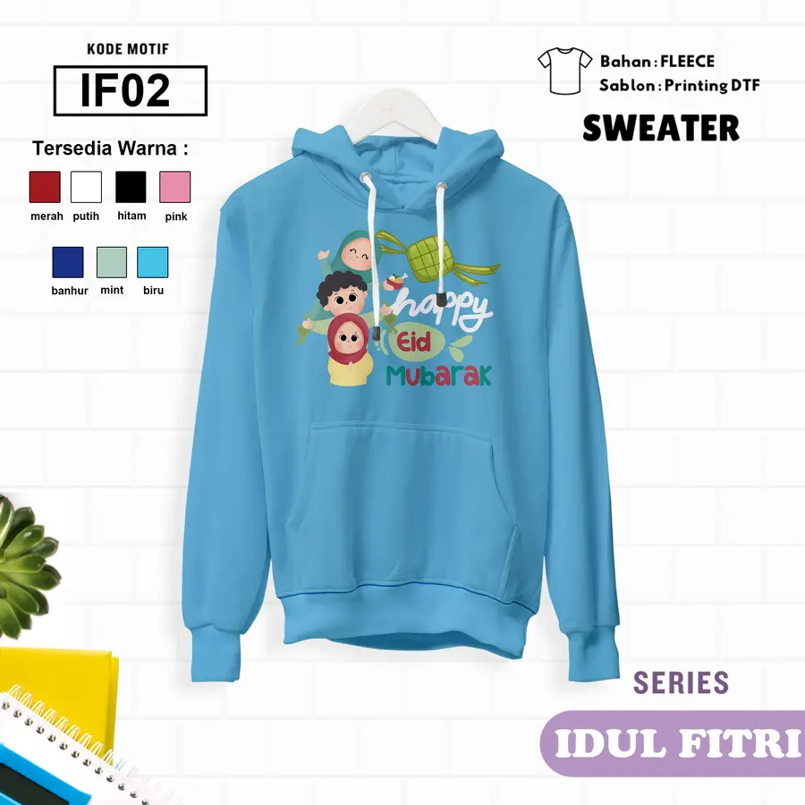 IF02 - Sweater Kids Fleece Panjang [Varian: L (5-6 y) / Banhur]