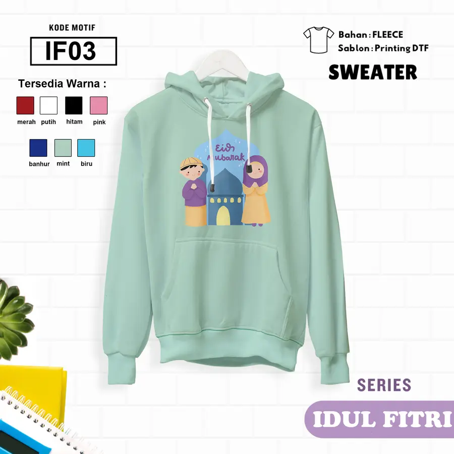 IF03 - Sweater Kids Fleece Panjang [Varian: L (5-6 y) / Banhur]