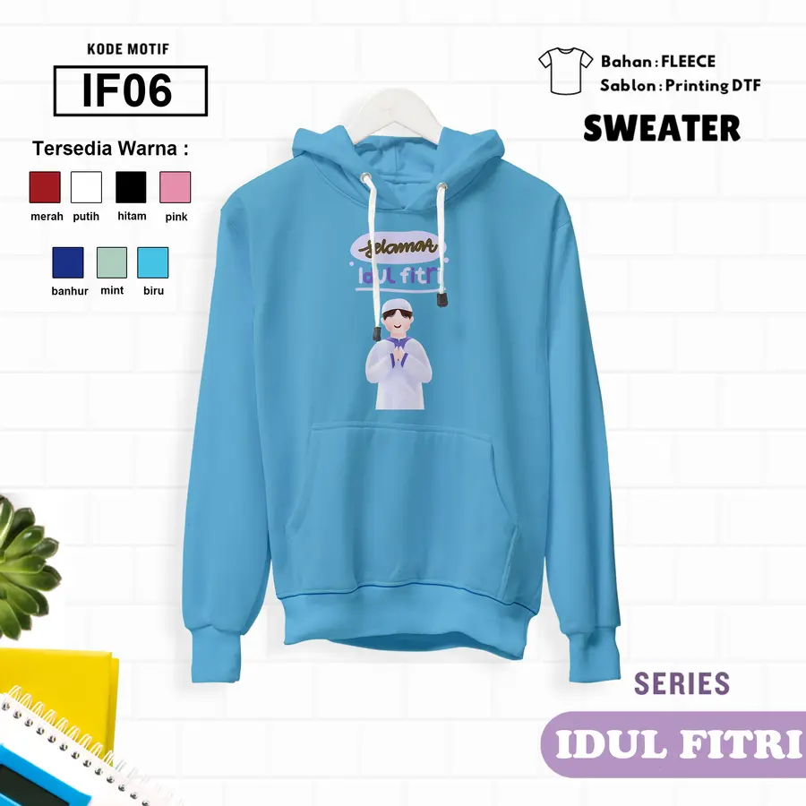 IF06 - Sweater Kids Fleece Panjang [Varian: L (5-6 y) / Banhur]