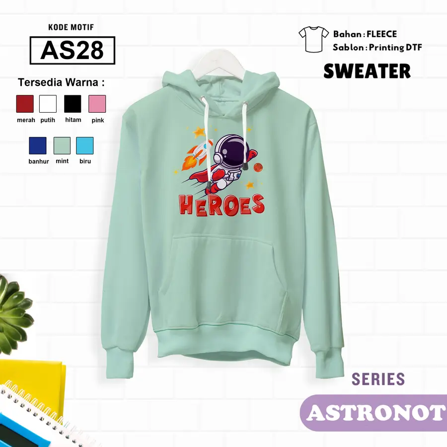 AS28 - Sweter Kids Fleece Panjang [Varian: L (5-6 y) / Banhur]