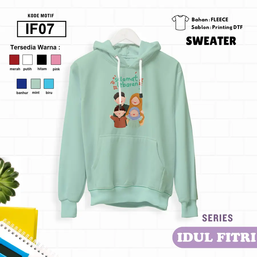 IF08 - Sweater Kids Fleece Panjang [Varian: L (5-6 y) / Banhur]