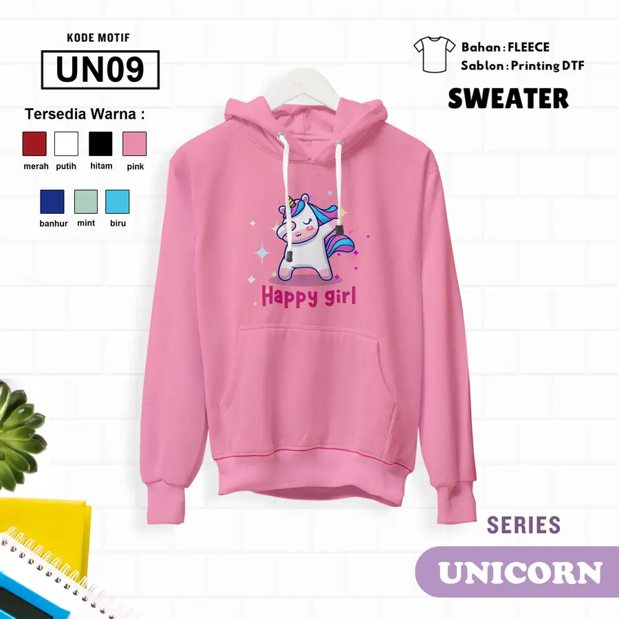 UN09 - Sweater Kids Fleece Panjang [Varian: L (5-6 y) / BANHUR]