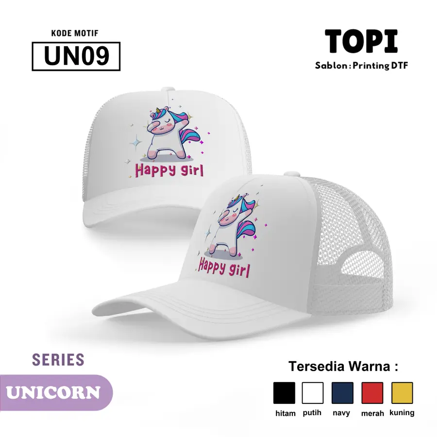 UN09 - Topi [Varian: Hitam]