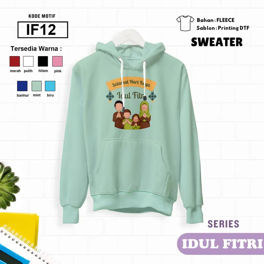 IF12 - Sweater Kids Fleece Panjang [Varian: L (5-6 y) / Banhur]