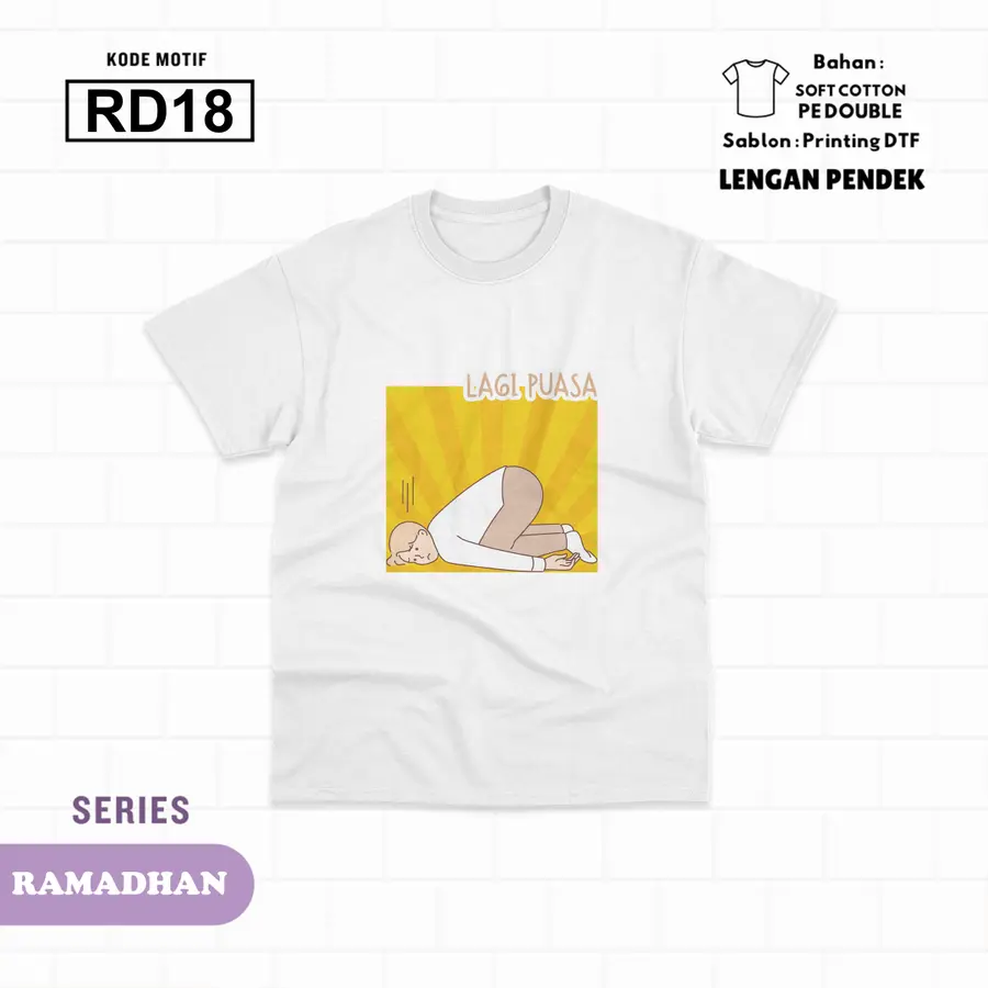 RD18 - Kaos Kids Soft Cotton Pendek [Varian: L (5-6 y) / Hitam]