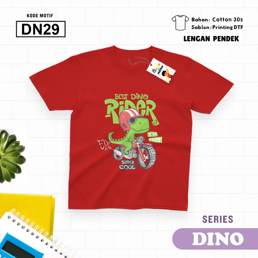 DN29 - Kaos Dewasa Cotton 30s Pendek [Varian: M / Biru Turkish]
