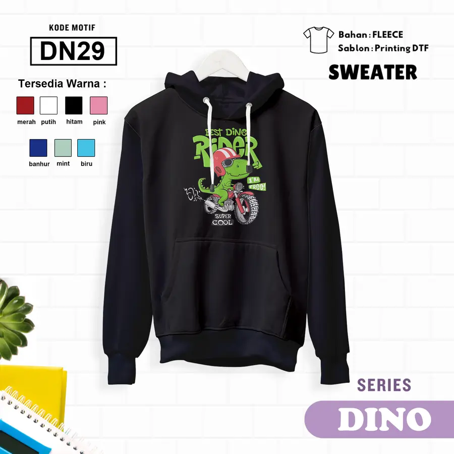 DN29 - Sweater Kids Fleece Panjang [Varian: L (5-6 y) / Biru]