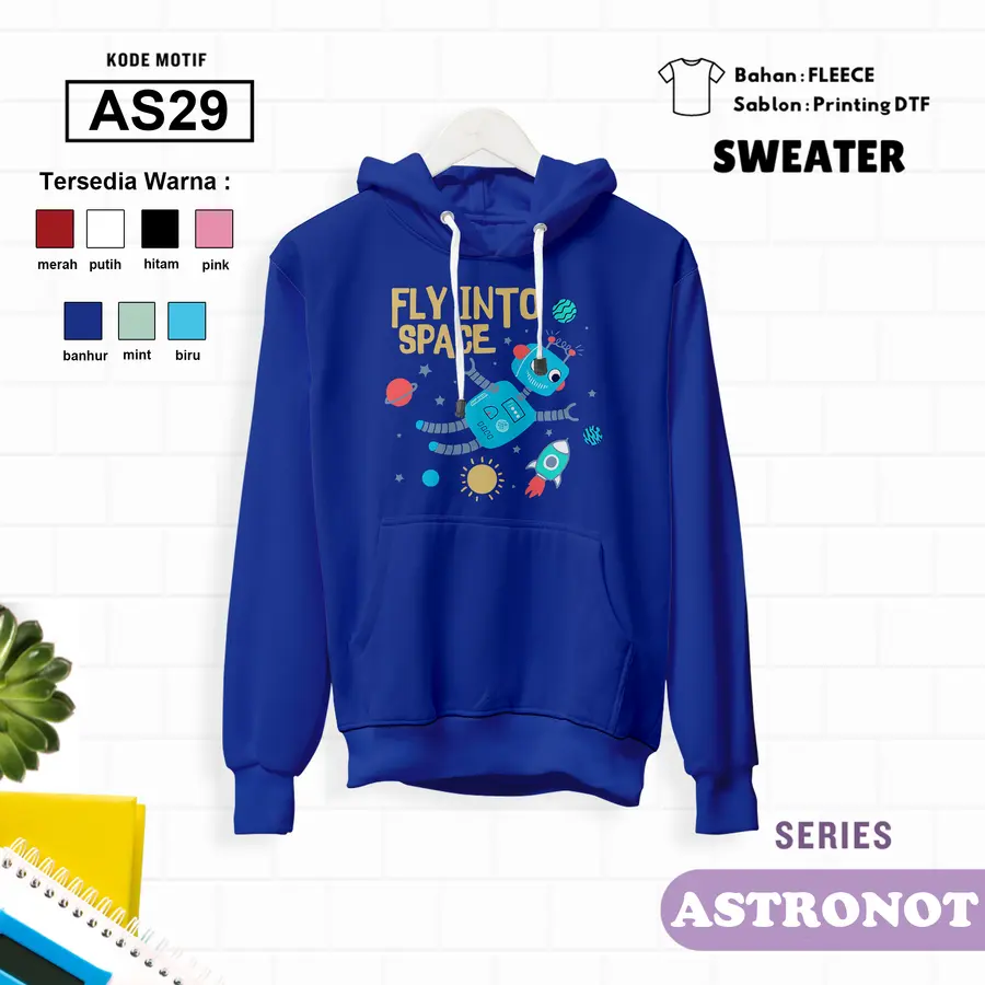AS29 - Sweter Kids Fleece Panjang [Varian: L (5-6 y) / Banhur]
