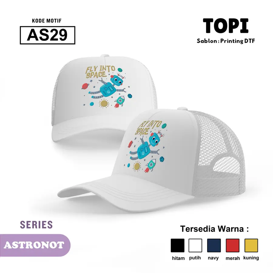 AS29 - Topi [Varian: Hitam]