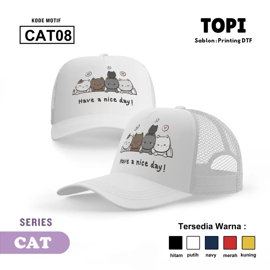CAT08 - Topi [Varian: Hitam]
