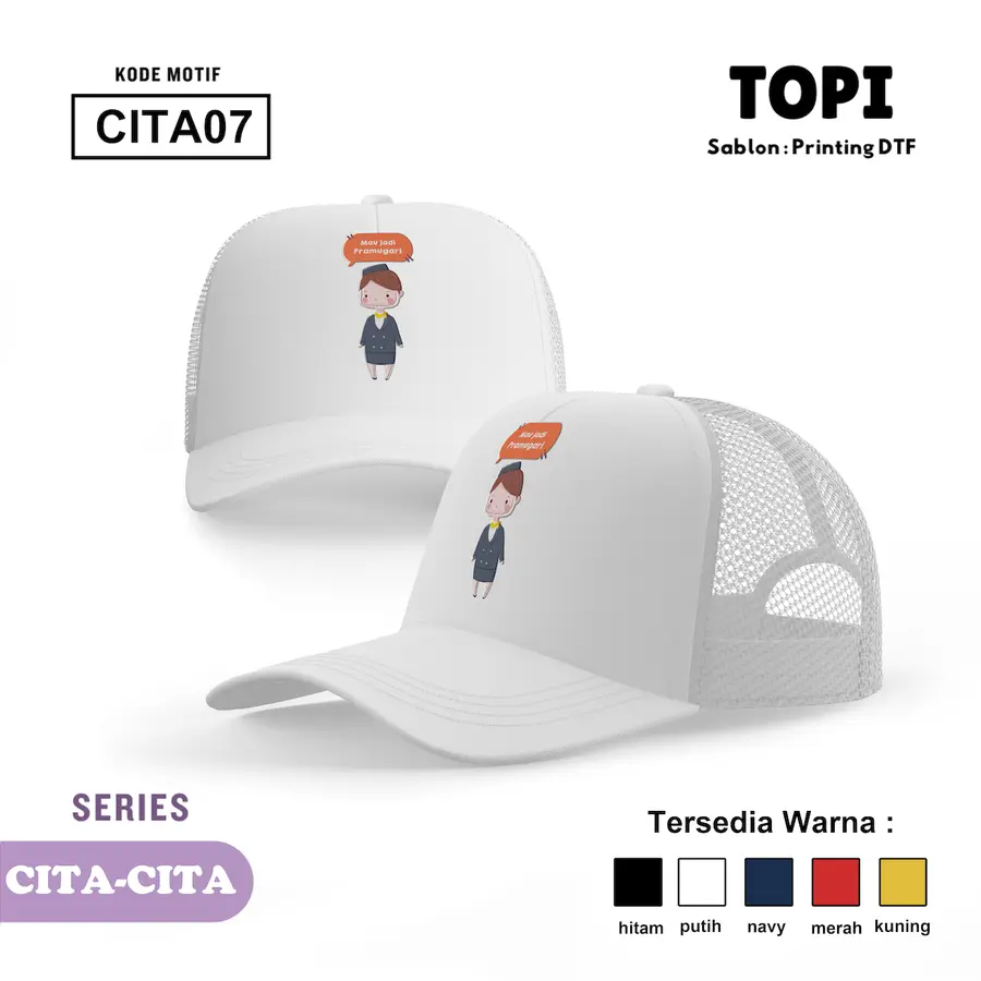 CITA07 - Topi [Varian: Hitam]