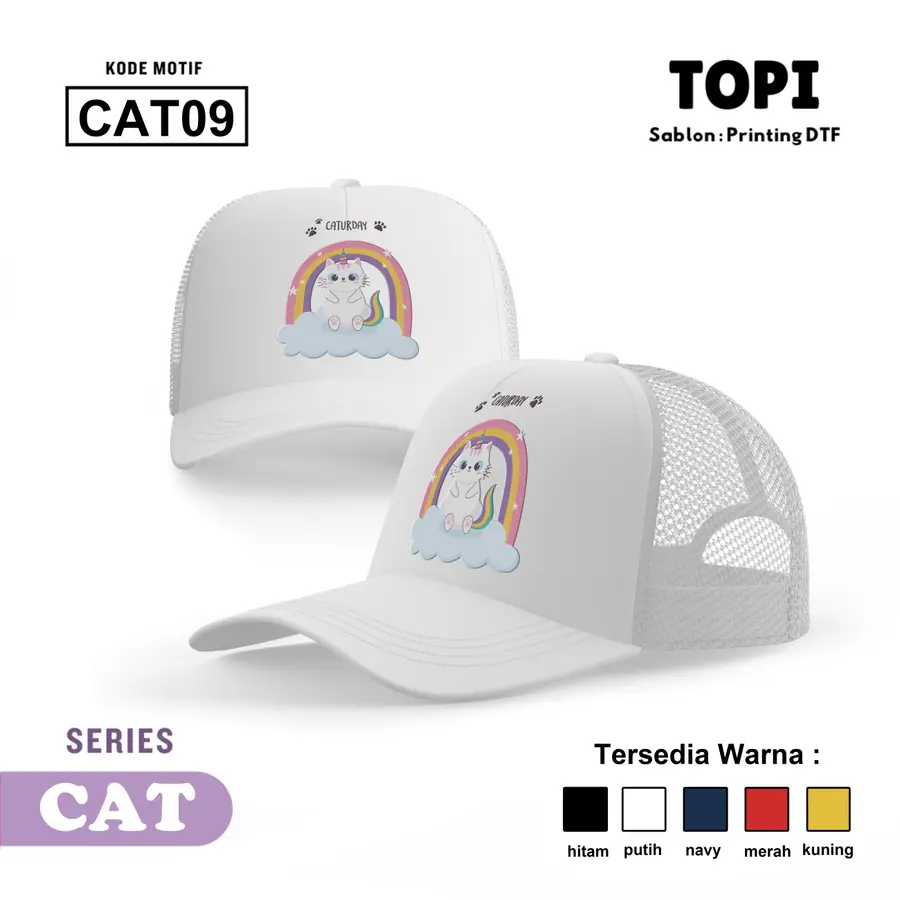 CAT09 - Topi [Varian: Hitam]