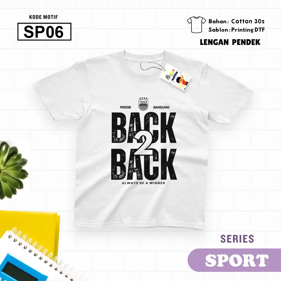 SP06 - Kaos Kids/Junior Cotton 30s Pendek [Varian: S Kids (1-2 y) / Biru Turkish]