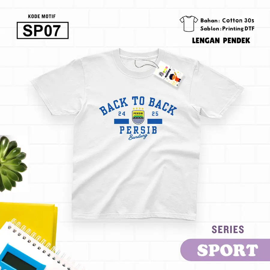 SP07 - Kaos Dewasa Cotton 30s Pendek [Varian: M / Biru Turkish]