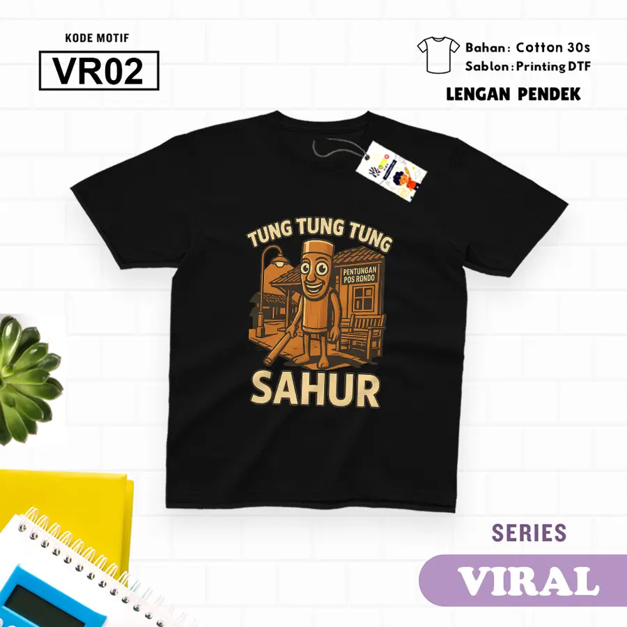 VR02 - Kaos Kids/Junior Cotton 30s Pendek [Varian: S Kids (1-2 y) / Biru Turkish]