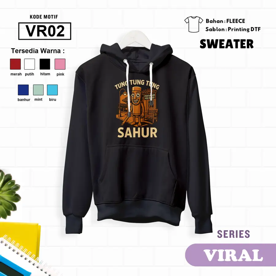 VR02 - Sweater Kids Fleece Panjang [Varian: L (5-6 y) / Biru]