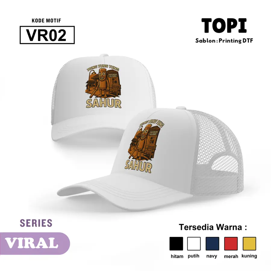 VR02 - Topi [Varian: Hitam]