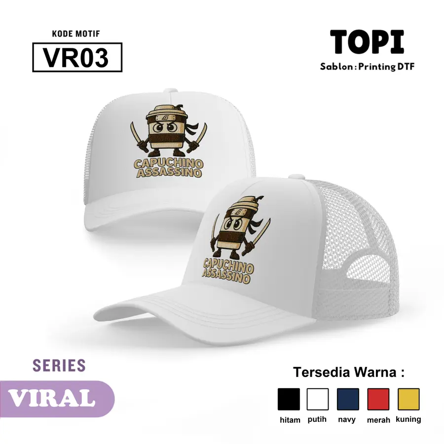 VR03 - Topi [Varian: Hitam]