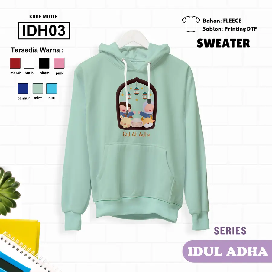 IDH03 - Sweater Kids Fleece Panjang [Varian: L (5-6 y) / Banhur]