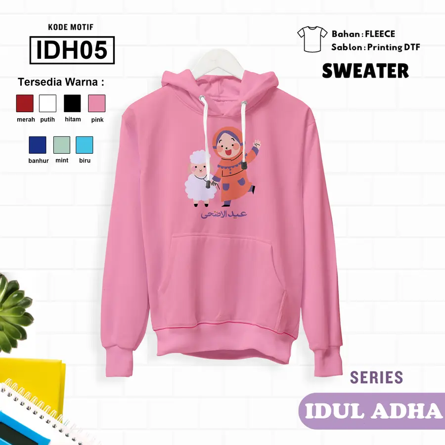 IDH05 - Sweater Kids Fleece Panjang [Varian: L (5-6 y) / Banhur]
