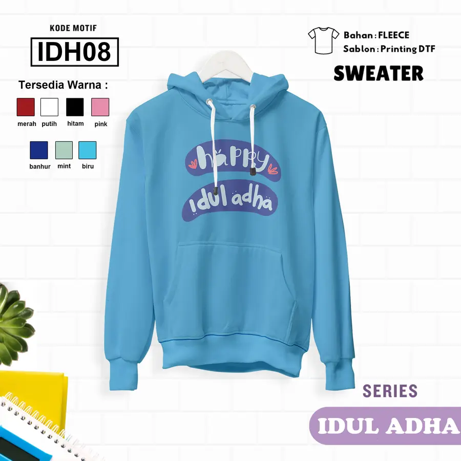 IDH08 - Sweater Kids Fleece Panjang [Varian: L (5-6 y) / Banhur]