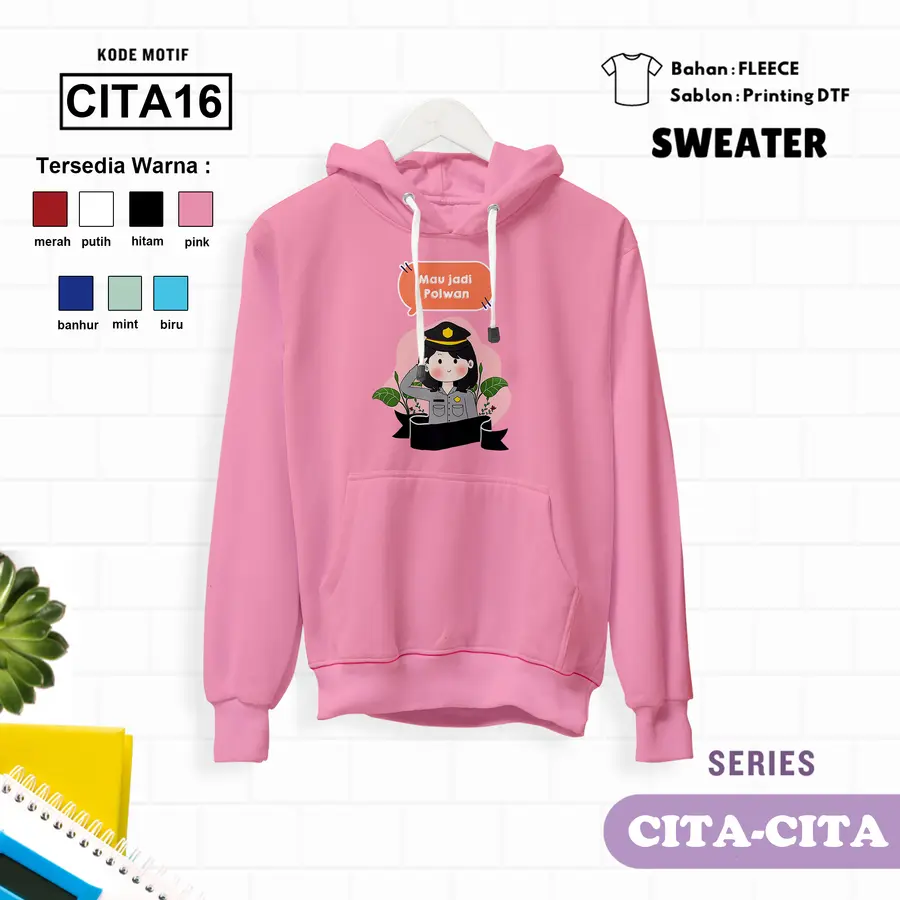 CITA16 - Sweater Kids Fleece Panjang [Varian: L (5-6 y) / Biru]