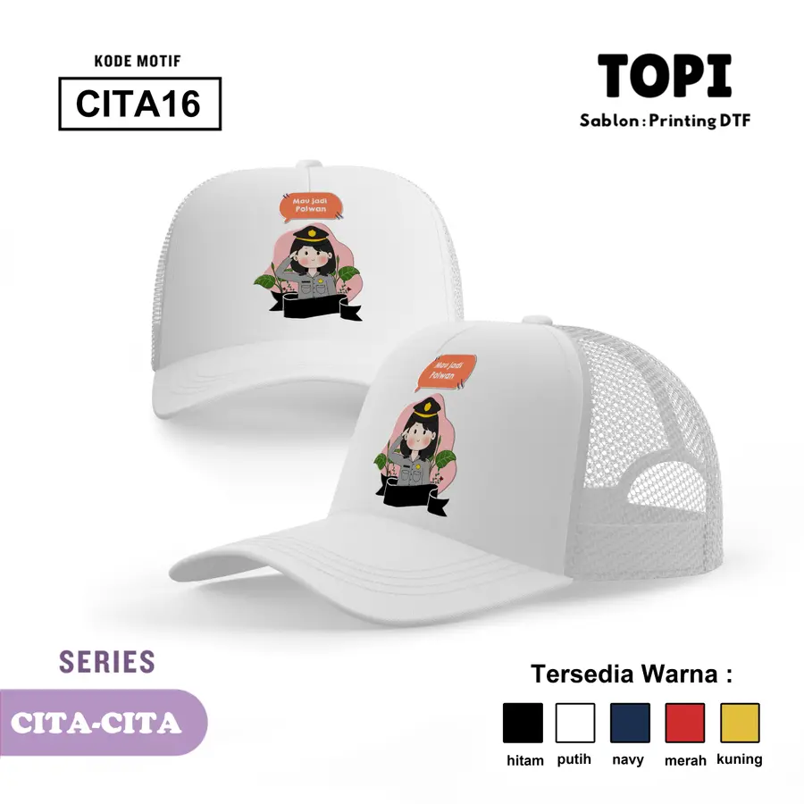 CITA16 - Topi (POLWAN) [Varian: Hitam]