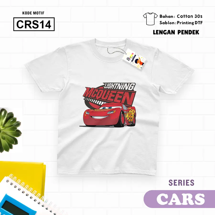 CRS14 - Kaos Dewasa Cotton 30s Pendek [Varian: M / Biru Turkish]