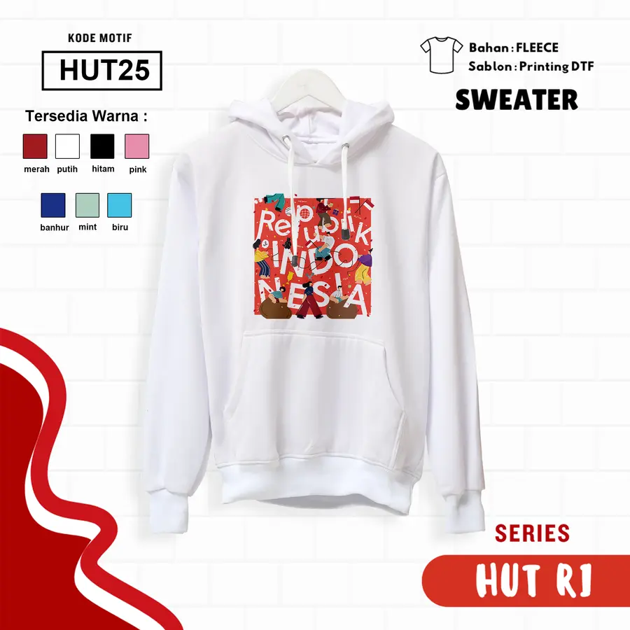 HUT25 - Sweater Kids Fleece Panjang [Varian: L (5-6 y) / Biru]