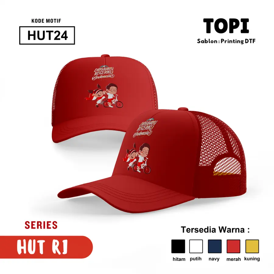 HUT24 - Topi [Varian: Hitam]