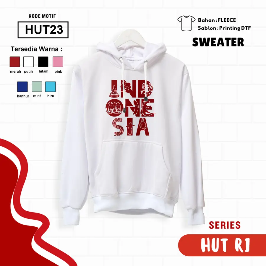 HUT23 - Sweater Kids Fleece Panjang [Varian: L (5-6 y) / Biru]