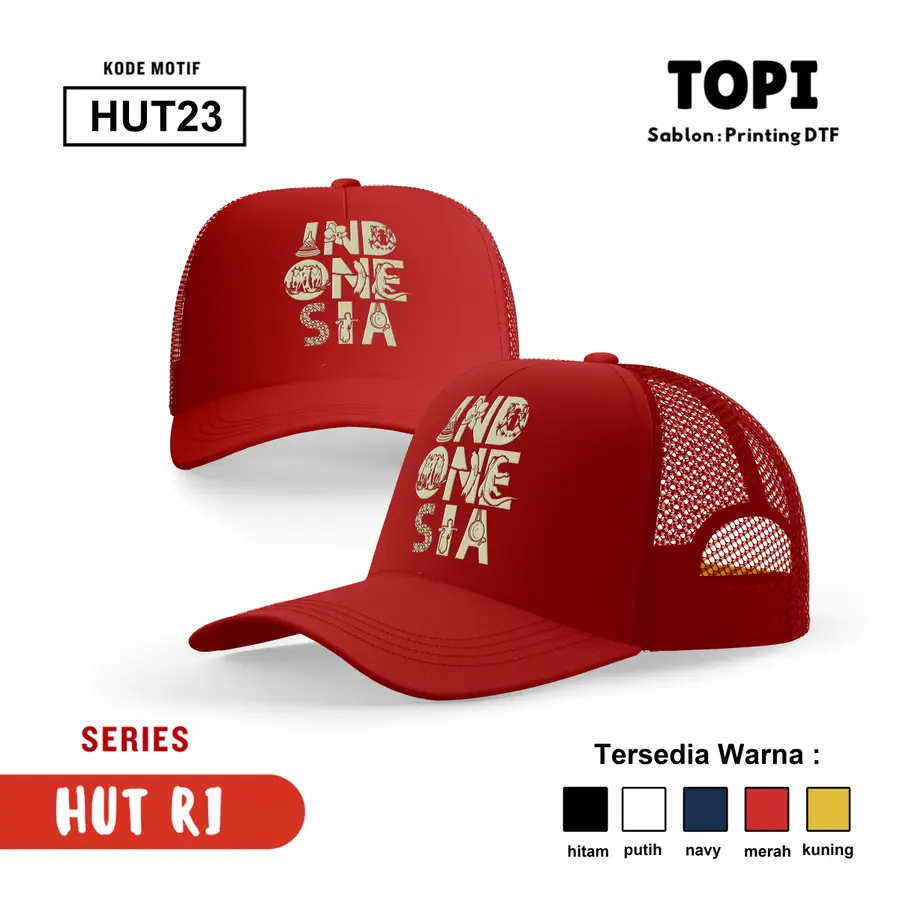 HUT23 - Topi [Varian: Hitam]