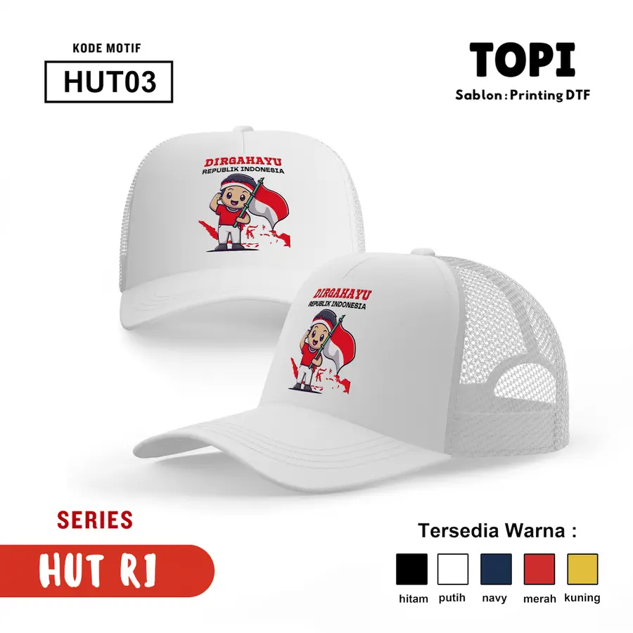 HUT03 - Topi [Varian: Hitam]