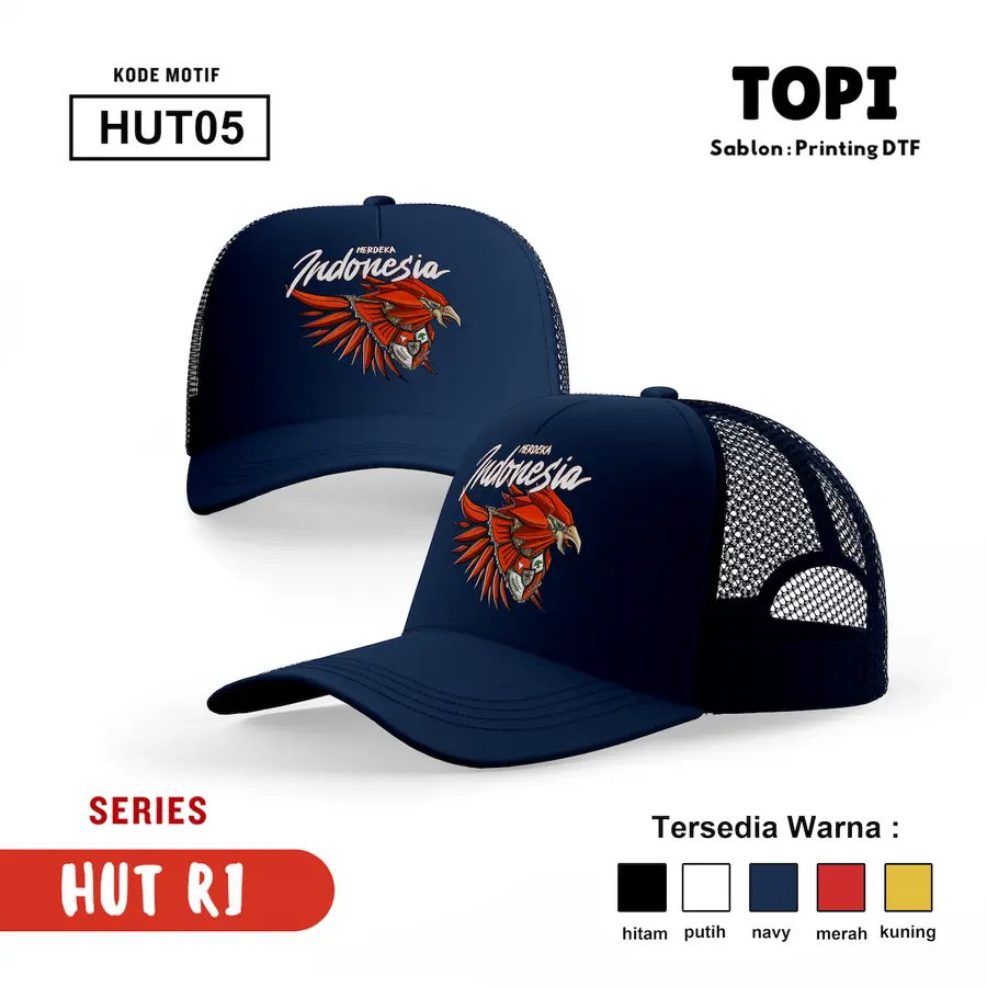 HUT05 - Topi [Varian: Hitam]