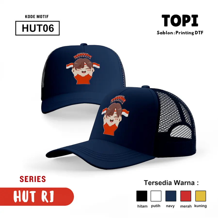 HUT06 - Topi [Varian: Hitam]