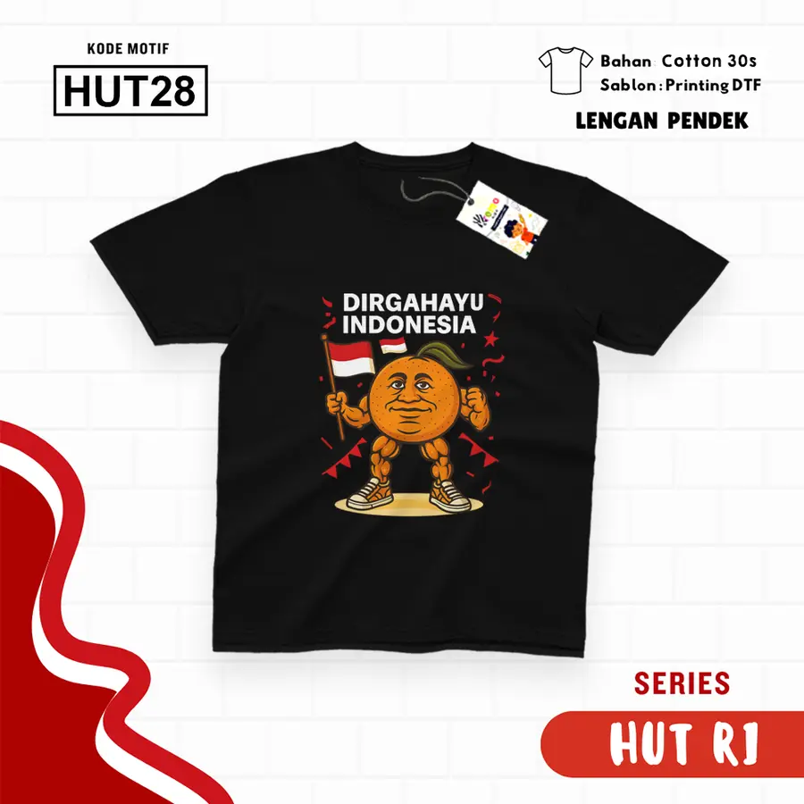 HUT28 - Kaos Kids Cotton 30s Pendek (ANOMALI) [Varian: S Kids (1-2 y) / Biru Turkish]