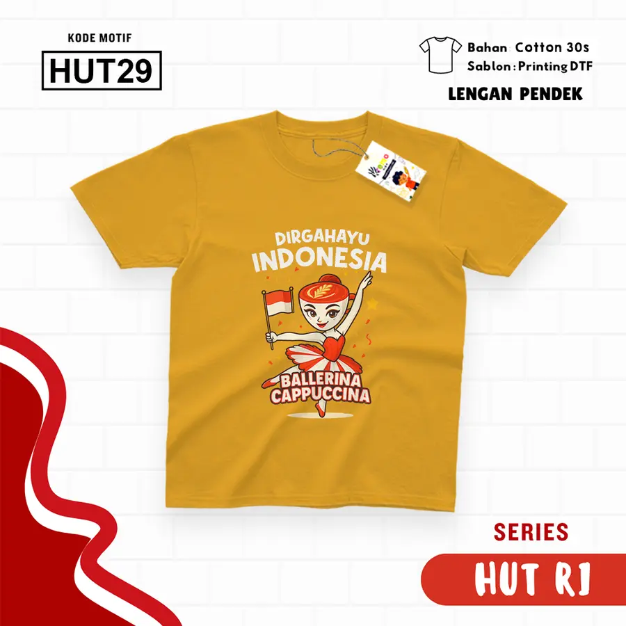 HUT29 - Kaos Dewasa Cotton 30s Pendek [Varian: M / Biru Turkish]