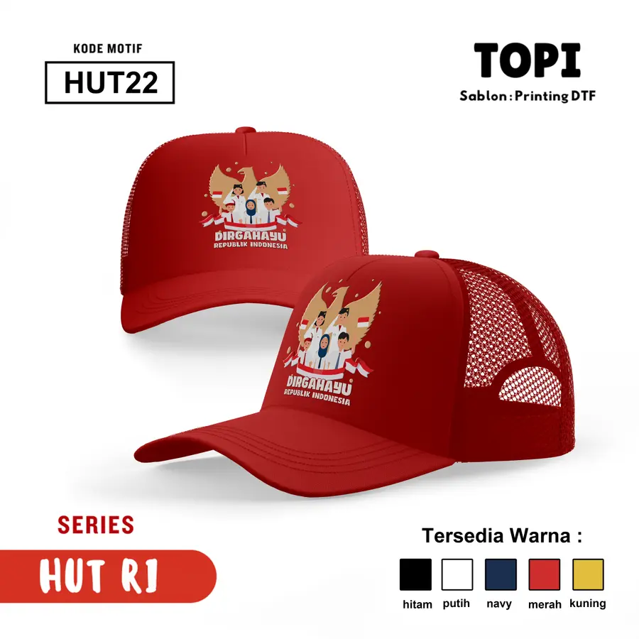 HUT22 - Topi [Varian: Hitam]
