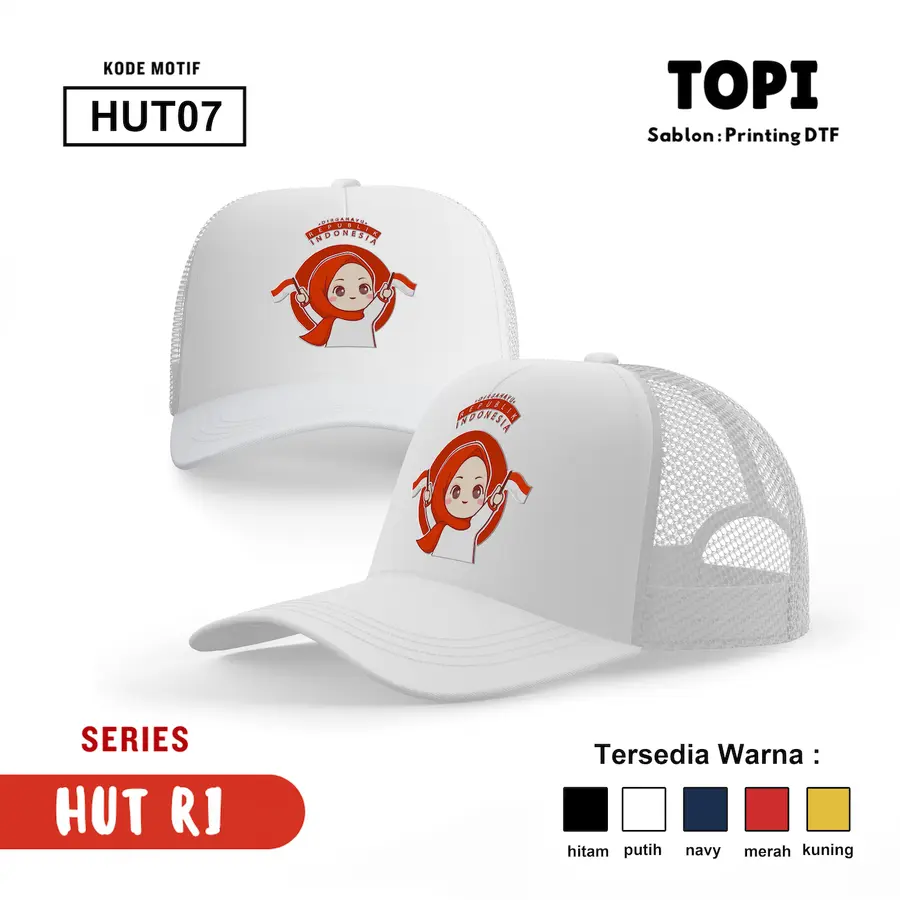 HUT07 - Topi [Varian: Hitam]