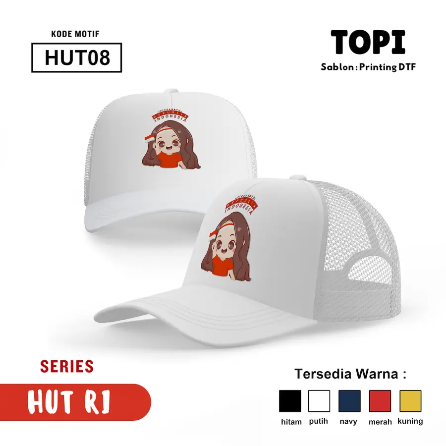 HUT08 - Topi [Varian: Hitam]