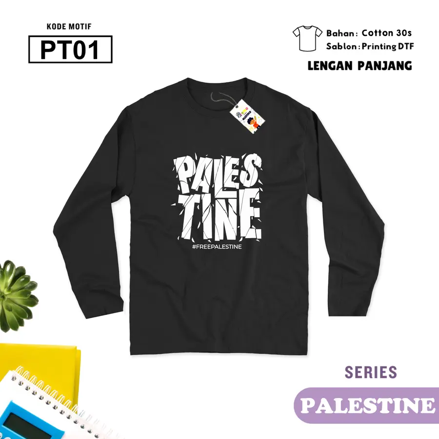 PT01 - Kaos Kids/Junior Cotton 30s Panjang [Varian: S Kids (1-2 y) / Biru Turkish]